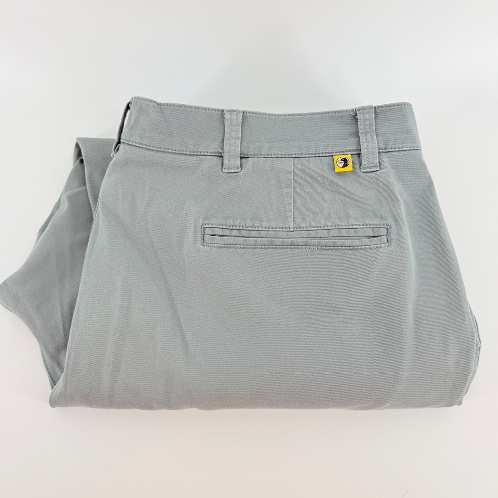 Duck Head Mens Chino Pants Gray Flat Front Cotton Twill Trousers 40x26